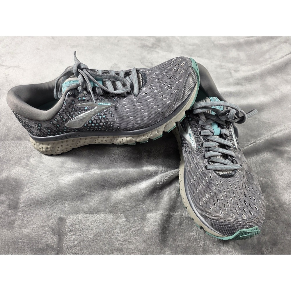 Brooks Glycerin 17 Shoes Womens 7.5 Running Athletic‎ Sneakers Gray/Blue Ex. Con